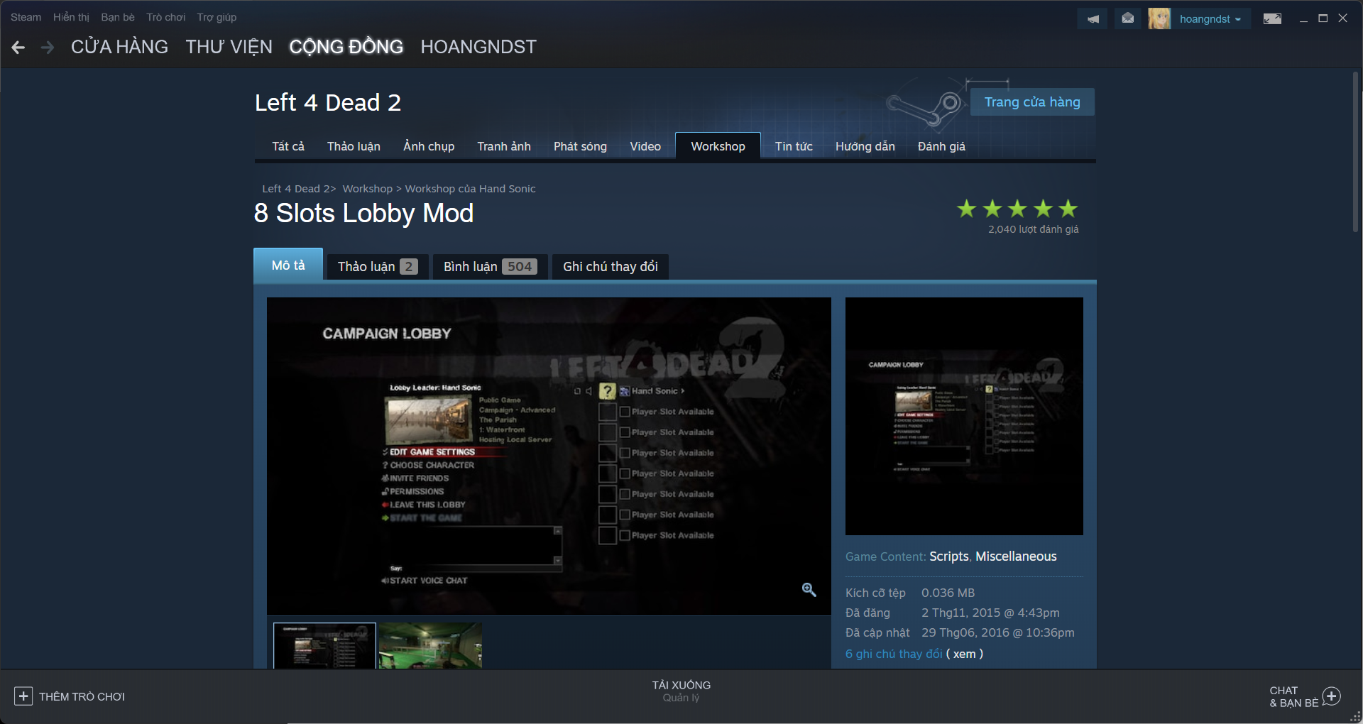 Add 8 Slots Lobby Mod